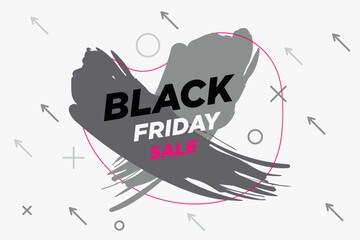 Black Friday Sale. Banner, poster, logo golden color on white background.