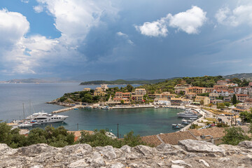 Fototapeta na wymiar View from Kassiopi Castle on Corfu Island
