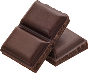 Milk chocolate pieces isolated