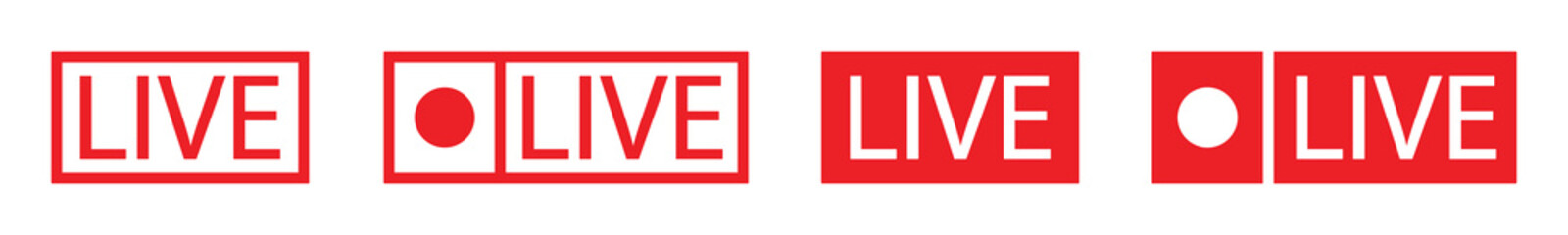 Live streaming icon. live broadcast icon, vector illustration