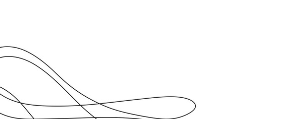 Line art striped graphic template.Abstract black wave design element.