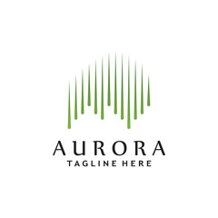 aurora light wave logo template