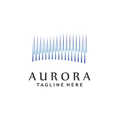 aurora light wave logo template