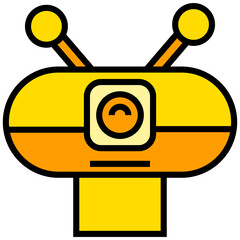 funny robot face avatar illustration