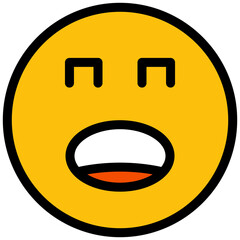 annoyed and nervous face emoji illustration