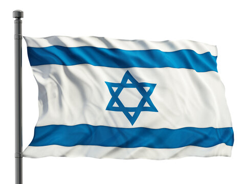 Flag of Israel. PNG file with transparent background.