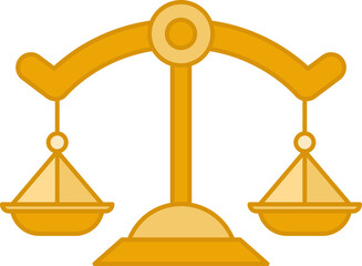 law and justice balance scales icon illustration