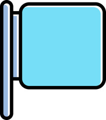 blue street signage and signpost icon illustration