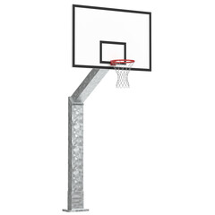 3D rendering illustration of a basketball hoop