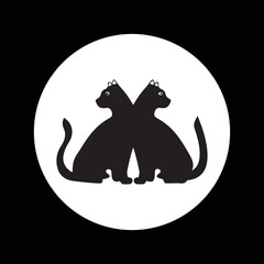 Circle two black cat logo 