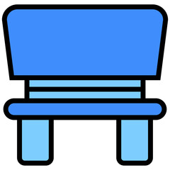 blue sofa icon illustration