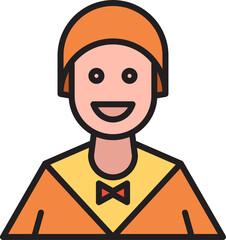 girl student avatar illustration