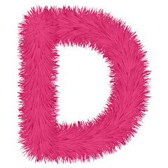Letter D Pink vector illustration 