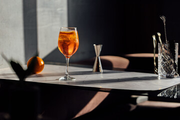 glass of drink spritz