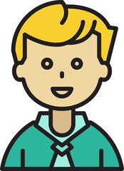 Obraz premium office worker or businessman character avatar illustration