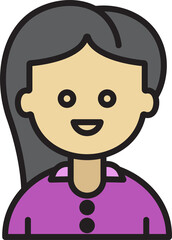 Obraz premium woman character avatar illustration