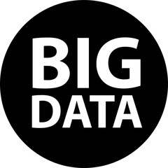 Isolated icon of a big data logo. Concept of big data, cloud computing and business intelligence.
