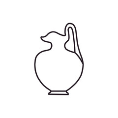 Amphora icon vector. Jug illustration sign. pottery symbol or logo.
