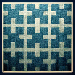 Geometrical designs with blue background
