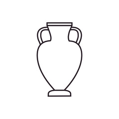 Amphora icon vector. Jug illustration sign. pottery symbol or logo.
