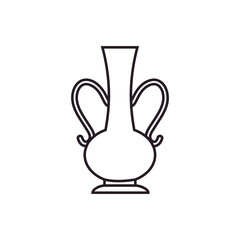 Amphora icon vector. Jug illustration sign. pottery symbol or logo.