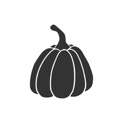 Pumpkin silhouette. Thanksgiving and Halloween Elements. Autumn pumpkin.