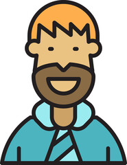 Obraz premium businessman character avatar illustration