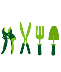 Collection of gardening tools background image