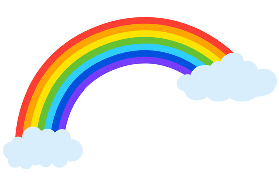 Beautiful rainbow and cloud background image
