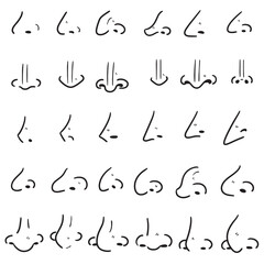 vector set of nose