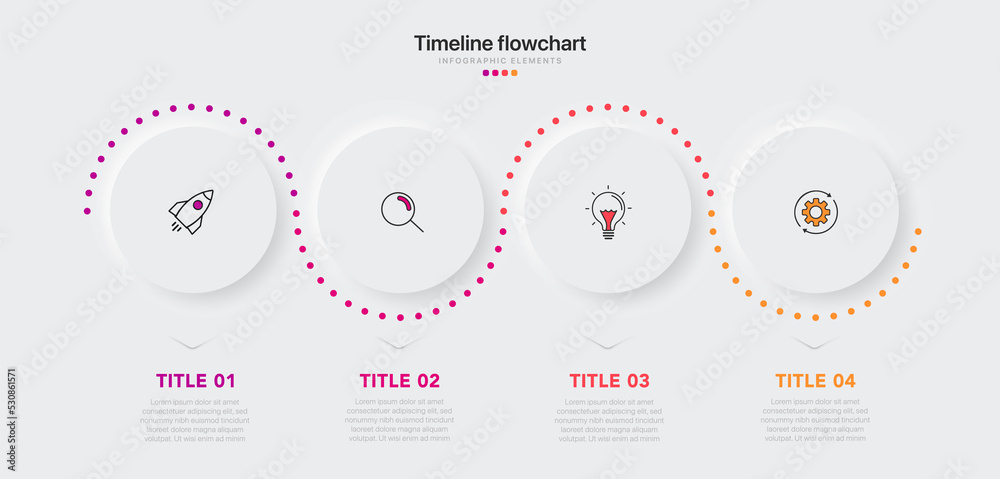 Poster timeline infographic design with 4 options or steps. infographics for business concept. can be used 