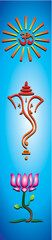 Obraz premium pooja main door with Ganesh and om 
