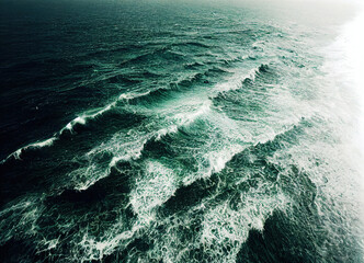 Fototapeta na wymiar view of ocean water with waves