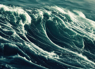 view of ocean water with waves © Metzae