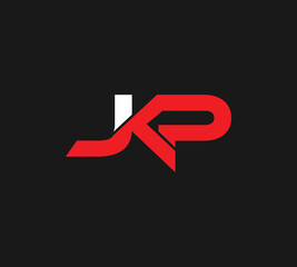 JKP letter creative logo design, Alphabet JKP logo template.