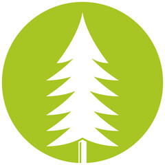 pine tree in green circle illustration