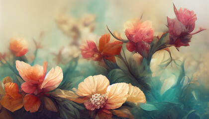 Floral background for you website, product placement or social media post