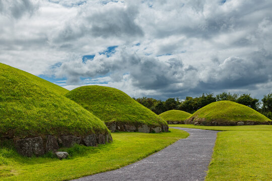 The megalithic tombs of Newgrange in Ireland