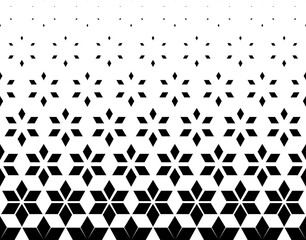 Fototapeta na wymiar Geometric pattern of black figures on a white background.Option with a SHORT fade out.