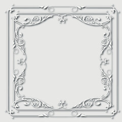 Frame, in the style of an ornament, Vector illustration eps 10, Art.