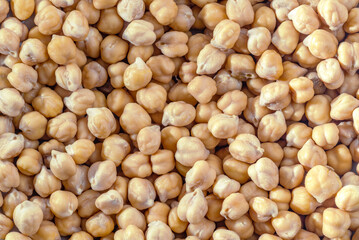 Chickpea or chick pea Cicer arietinum annual legume for cooking hummus. Garbanzo beans seeds for nutrient-dense healthy vegetarian food