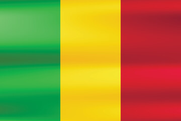 Flag of Mali. National symbol in official colors. Template icon. Abstract vector background