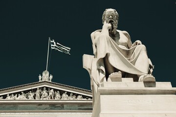 Statue of the ancient Greek philosopher Socrates.
