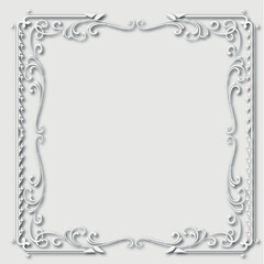 Frame, in the style of an ornament, Vector illustration eps 10, Art.