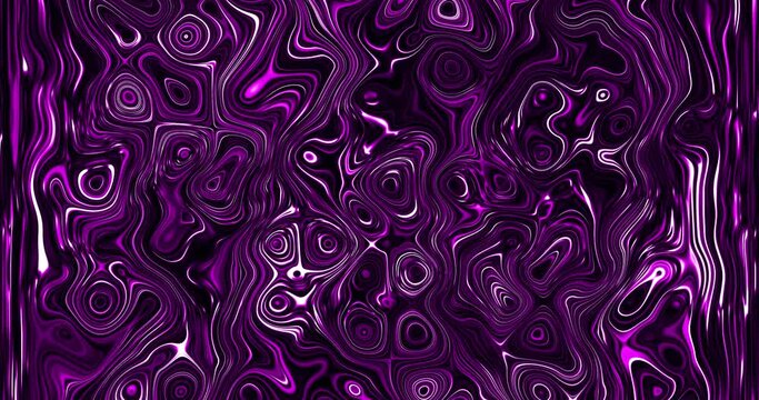 Abstract animation motion design with beautiful glowing iridescent bright waves of purple liquid water background in high resolution 4k
