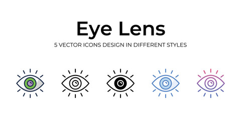 eye lens icons Set vector Illustration.