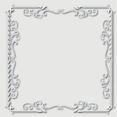 Frame, in the style of an ornament, Vector illustration eps 10, Art.