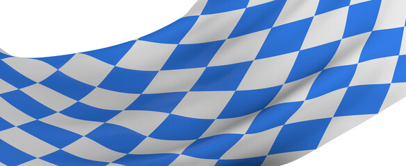 Bavarian flag using as background, 3d rendering panorama