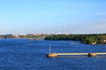 view to the Stockholm Archipelago from the ship