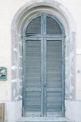 Old and traditional doors of the Tuscan seaside houses